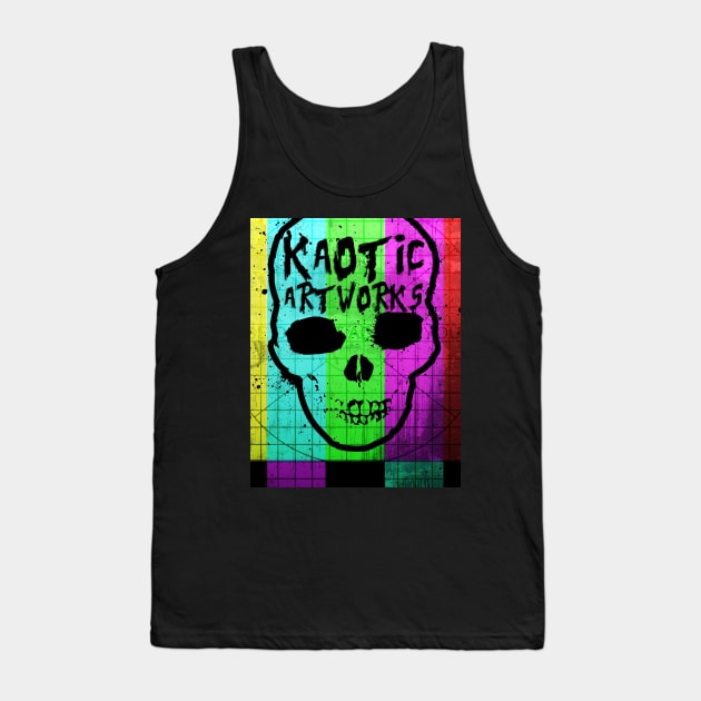 kaw test pattern skull Tank Top by kaoticartworks